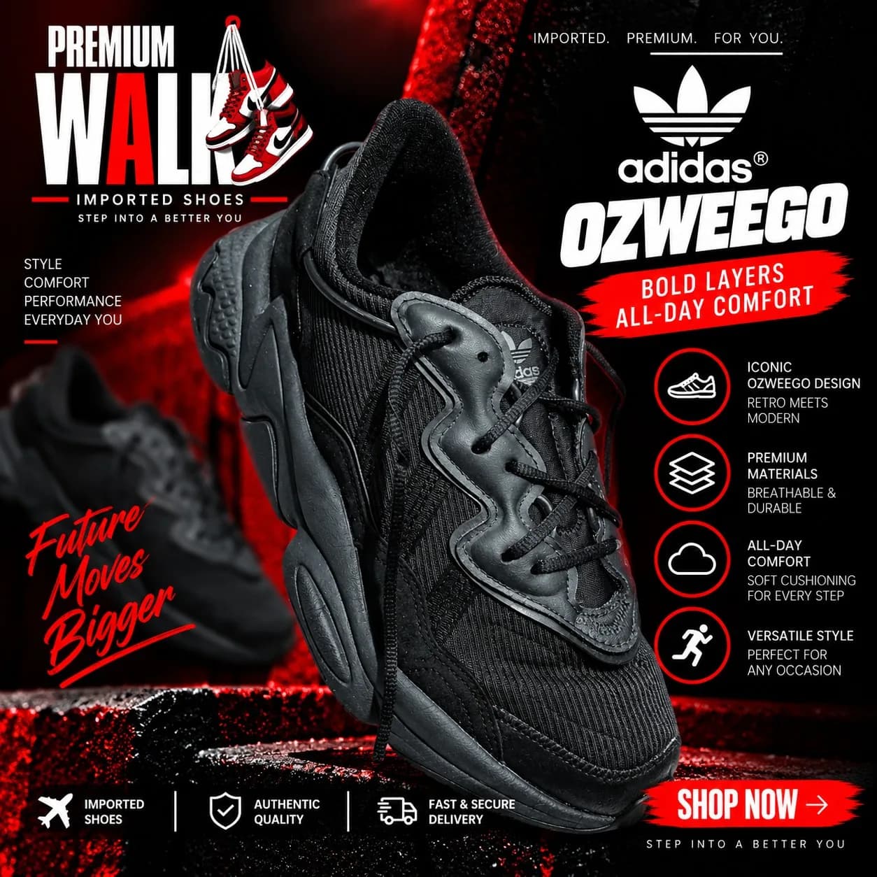 Adidas Ozweego, black