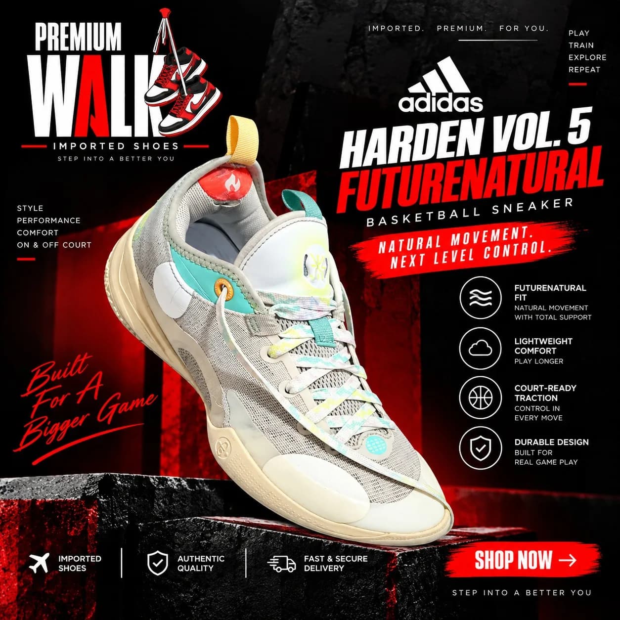 Adidas Harden Vol. 5, grey and yellow