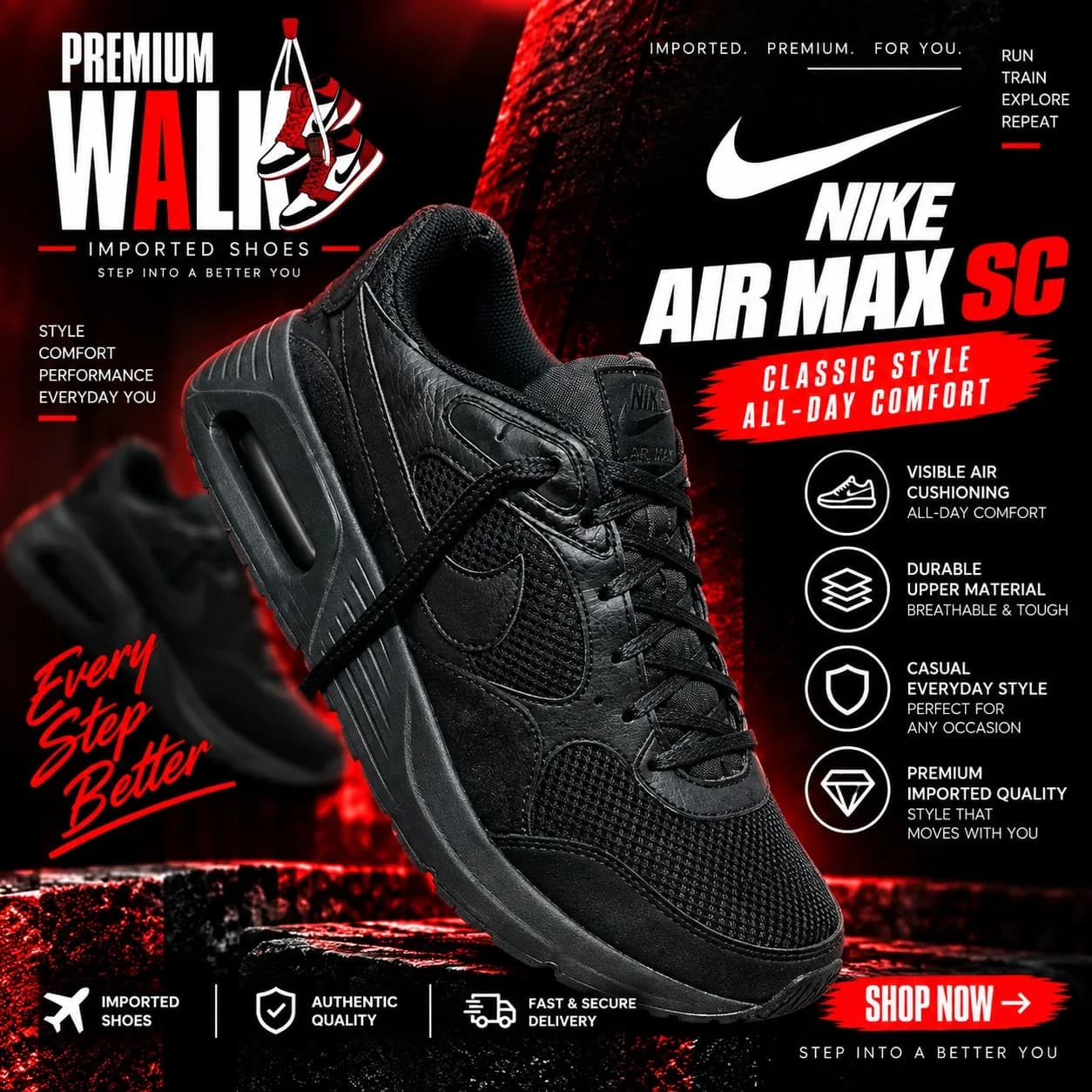 Nike Air Max SC, black