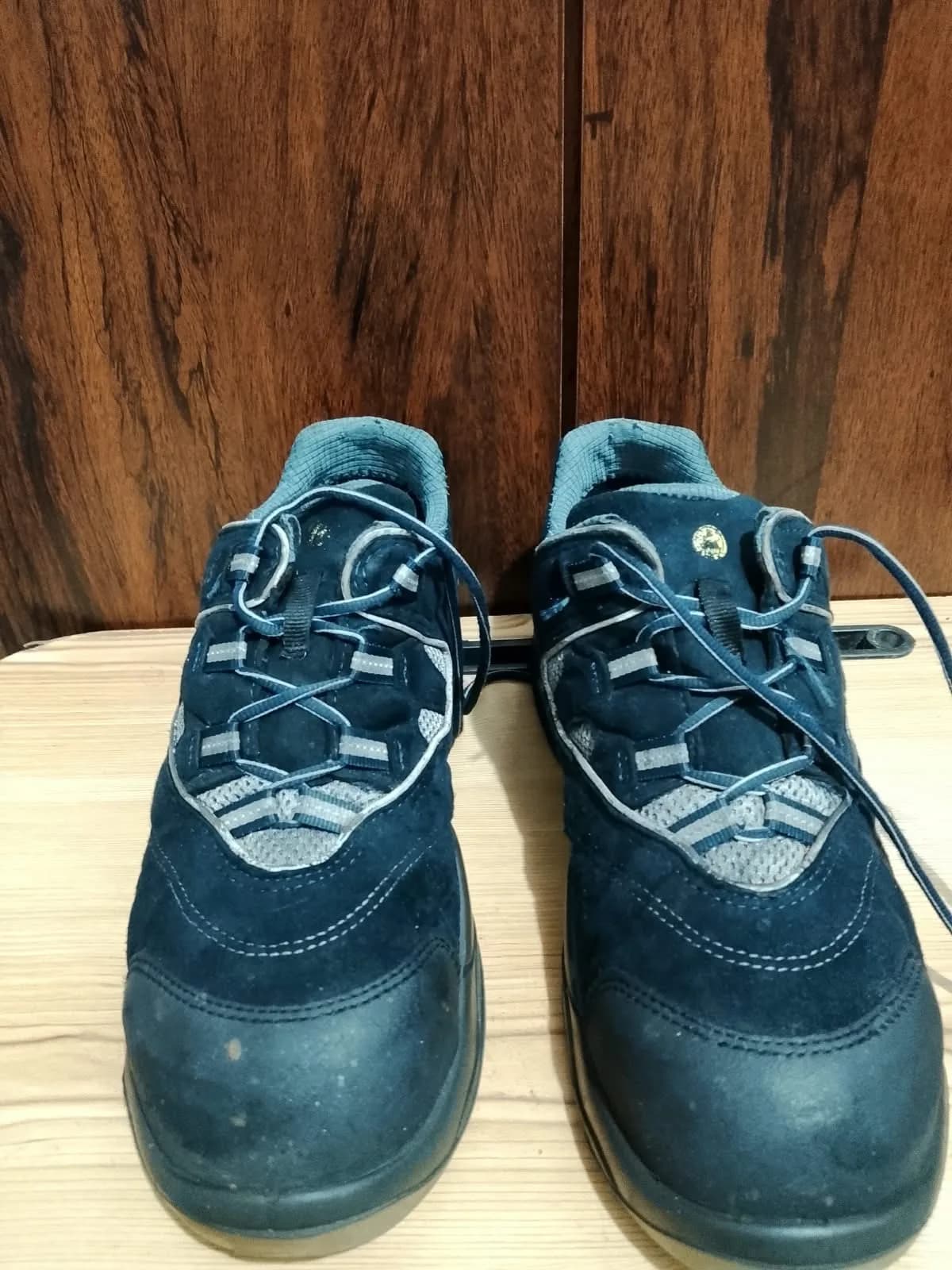 Atlas safety shoe, navy, pair front